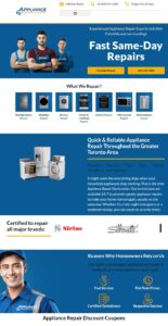 Appliance Repair Giants repairing website